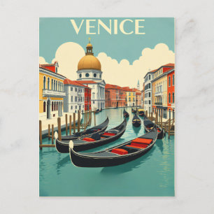 Venetiaanse Gondels - Vintage Reis Briefkaart