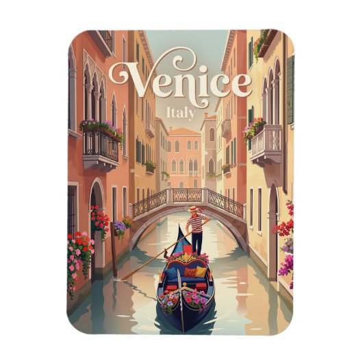 Venetiaanse gondeltocht Italië Magneet (Verticaal)