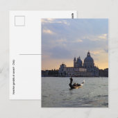 Venetiaanse gondola bij zonsondergang - Italië Briefkaart (Voorkant / Achterkant)