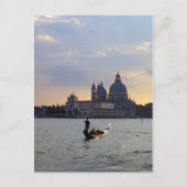 Venetiaanse gondola bij zonsondergang - Italië Briefkaart (Voorkant)