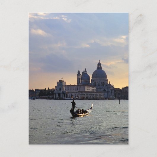 Venetiaanse gondola bij zonsondergang - Italië Briefkaart (Voorkant)