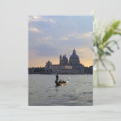 Venetiaanse gondola bij zonsondergang - Italië Kaart (Staand voorkant)