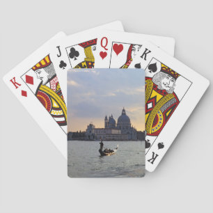 Venetiaanse gondola bij zonsondergang - Italië Pokerkaarten