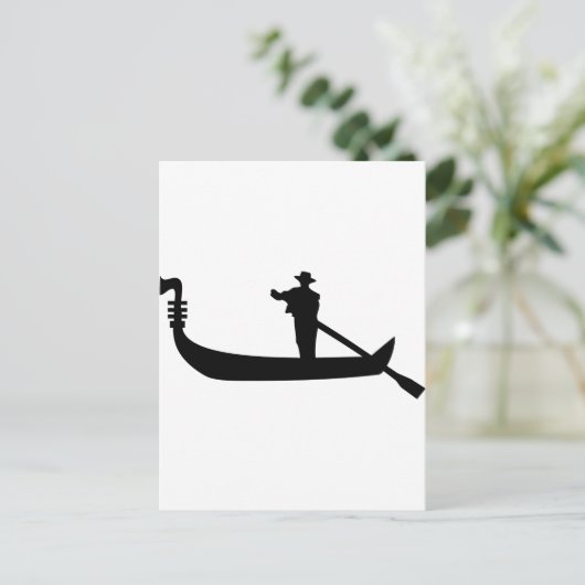 venetiaanse gondola briefkaart (Staand voorkant)