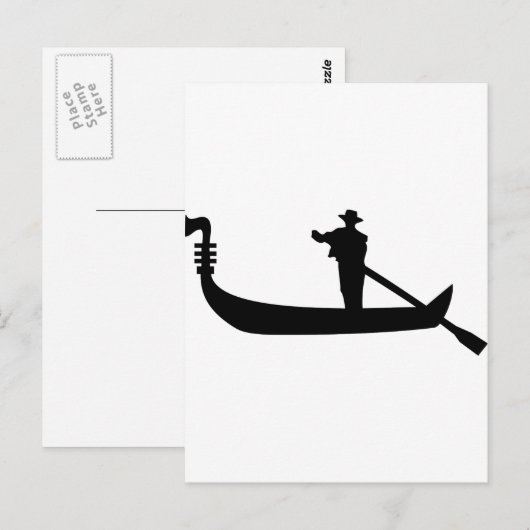 venetiaanse gondola briefkaart (Voorkant / Achterkant)