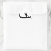 venetiaanse gondola ronde sticker (Tas)