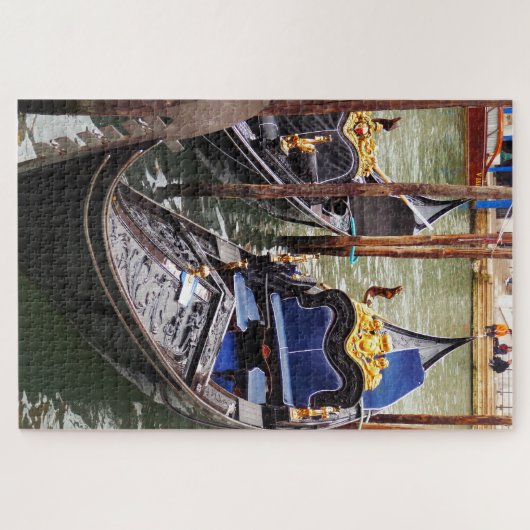 Venetiaanse gondolas legpuzzel (Horizontaal)