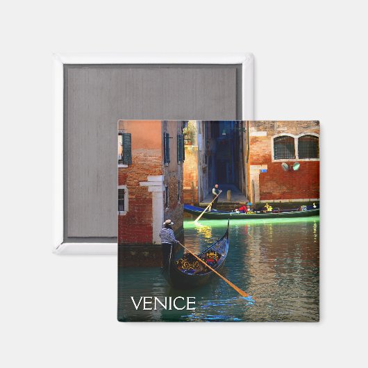 Venetiaanse Gondoliers Magneet (Voorkant / Achterkant)