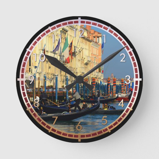 Venetiaanse gondoliers ronde klok (Voorkant)