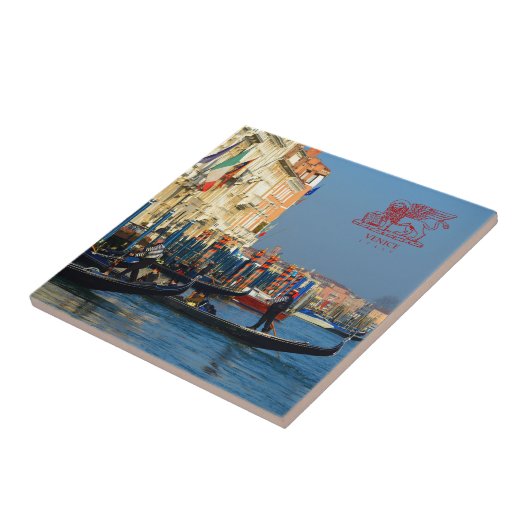 Venetiaanse gondoliers tegeltje (Zijkant)