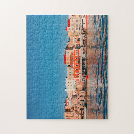 Venetiaanse haven in Chania op het blauwe uur op K Legpuzzel (Verticaal)