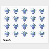 Venetiaanse Jester Carnaval Mask Ronde Sticker (Vel)