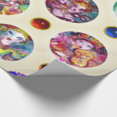 VENETIAANSE MARDI GRAS MASKERS MASKERADE GEZICHTEN CADEAUPAPIER (Hoek)