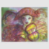 VENETIAANSE MASKERADE / HARLEKIJN VIOOLSPELER TISSUEPAPIER (Voorkant)