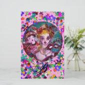 VENETIAANSE MASKERADE LIEFHEBBERS, MASKERS CONFETT BRIEFPAPIER (Staand voorkant)