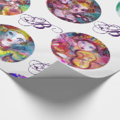 VENETIAANSE MASKERADE MARDI GRAS MASKERS MONOGRAM CADEAUPAPIER (Hoek)