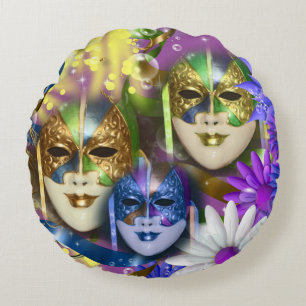 Venetiaanse maskerade quinceanera maskers ROND Kussen