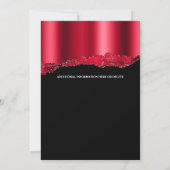 Venetiaanse maskerade verjaardagsmasker rood goud  kaart (Achterkant)