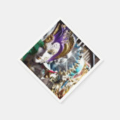 Venetiaanse maskers 1 servet (Hoek)