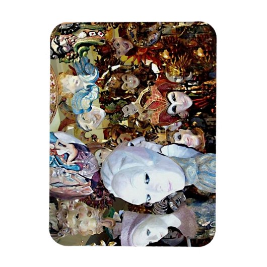 Venetiaanse maskers 2 magneet (Verticaal)