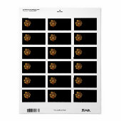 Venetiaanse maskers adreslabel etiket (Full Sheet)