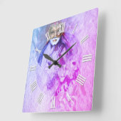  Venetiaanse maskers Art, Carnival dans, Italië Vierkante Klok (Hoek)