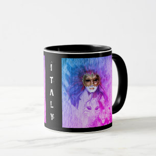 Venetiaanse maskers, carnaval,  kunst - Italië Mok