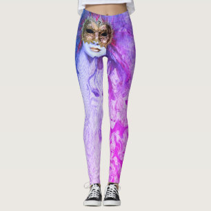 Venetiaanse maskers, carnaval, kunstwerk - Itali Leggings
