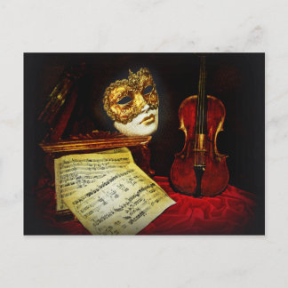 Venetiaanse Maskers collectie - Musical nacht Briefkaart