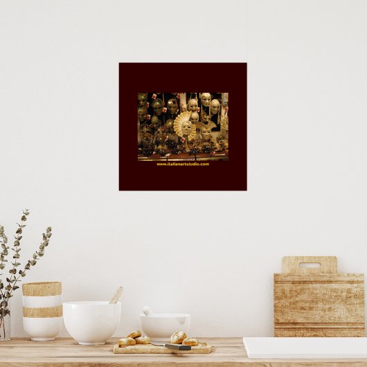 Venetiaanse maskers poster (Keuken)