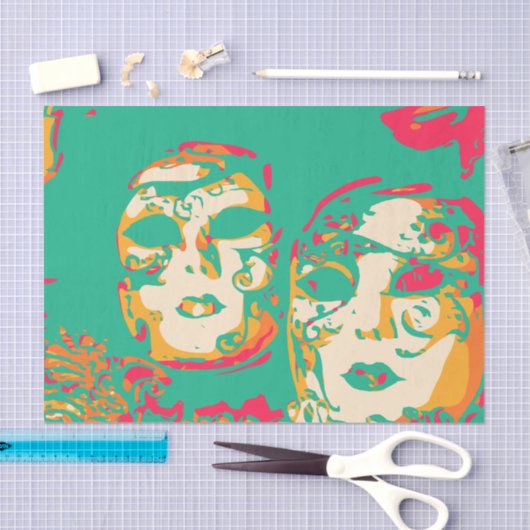 Venetiaanse maskers tissuepapier (Craft)