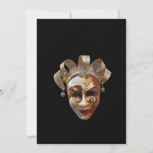 Venetiaanse maskeruitnodiging kaart