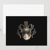 Venetiaanse maskeruitnodiging kaart (Voorkant / Achterkant)