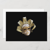 Venetiaanse maskeruitnodiging kaart (Voorkant / Achterkant)