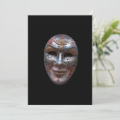 Venetiaanse maskeruitnodiging kaart (Staand voorkant)