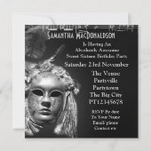 Venetiaanse masquarade ball zestien kaart (Achterkant)