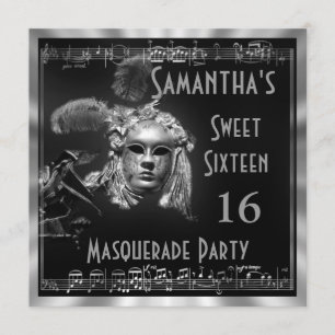 Venetiaanse masquarade ball zestien kaart