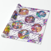 VENETIAANSE MASQUERADE MARDI GRAS MASKERS Verjaard Cadeaupapier (Uitgerold)