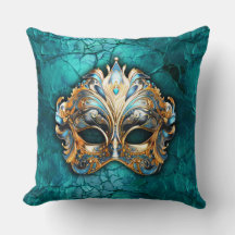 Venetiaanse Masquerade Masker op turquoise grond