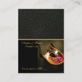 Venetiaanse Masquerade Masker Plaatskaart Visiteka Plaatskaartje