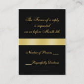 Venetiaanse Masquerade Masker RSVP Trouwkaarten Informatiekaartje (Achterkant)