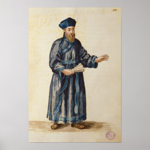 Venetiaanse missionaris in China Poster
