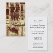 Venetiaanse Monotone in de schaduw van bruin en ro Visitekaartje (Voorkant / Achterkant)