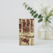 Venetiaanse Monotone in de schaduw van bruin en ro Visitekaartje (Staand voorkant)