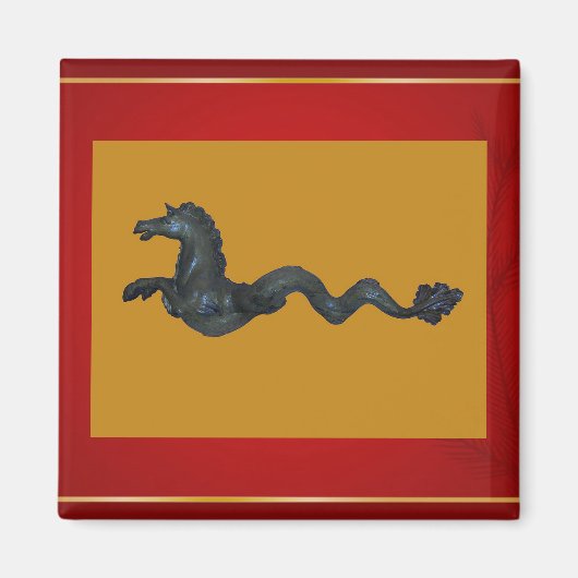 Venetiaanse Murano Glas Paard Magneet (Voorkant)