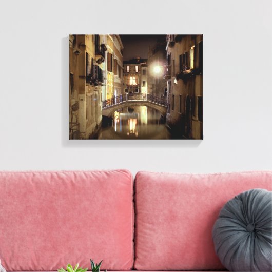 VENETIAANSE NOCTURNE Kleine stretched canvas Print (Insitu (Woonkamer))