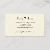 Venetiaanse roze pioenen met marmeren schilderij visitekaartje (Achterkant)