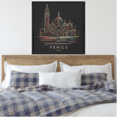 Venetiaanse Silhouet Canvas Afdruk (Insitu (Slaapkamer))