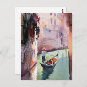 Venetiaanse stijl Canvas, gondolier, gondola Briefkaart (Voorkant / Achterkant)