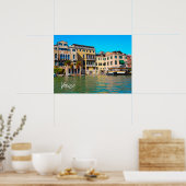 Venetiaanse stijlwoningen op het Grote Kanaal van  Poster (Keuken)